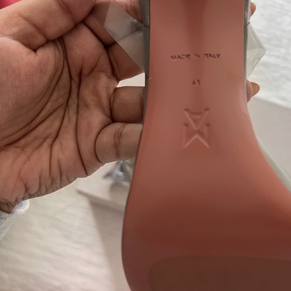 Amina Muaddi Begum Grey Clear glass heel - Picture 7 of 8